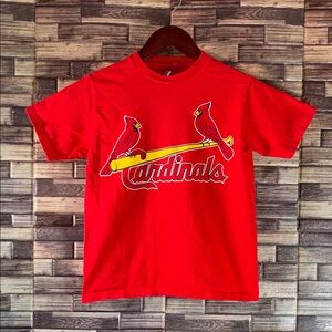 Used Small Majestic Red Cardinals Short Sleeve Tee w/#5